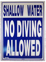 R233800 Sign No Diving- Shallo - SAFETY